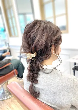 セミロング ヘアアレンジ 菅原 綾のヘアスタイル