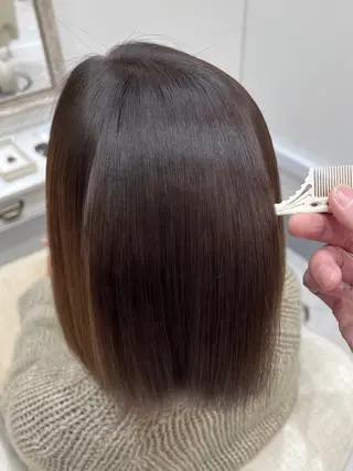 ミディアム カラー 縮毛矯正×艶カラー /中村勇太のヘアスタイル