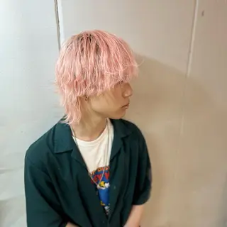 カラー メンズ GaKu/ハイトーン /ブリーチ/レイヤーのヘアスタイル