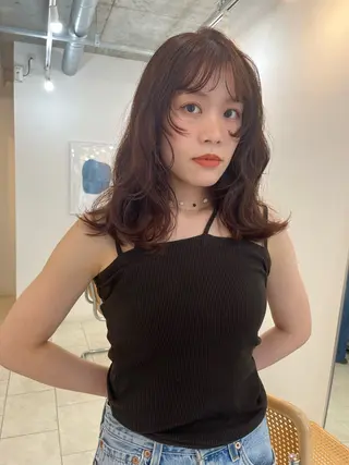 セミロング カラー NOUN所属・eri kinjoのヘアスタイル