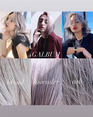 セミロング カラー 💜ハイトーン💛 マジカルかいちゃんのヘアスタイル