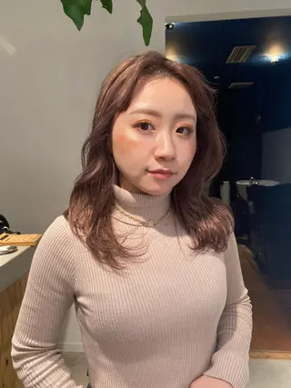 セミロング レイヤー/透明感/ ブリーチなし/わかなのヘアスタイル