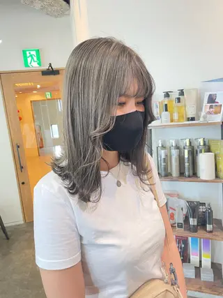 ミディアム カラー カラーモデル募集 吉原佳穂💗のヘアスタイル