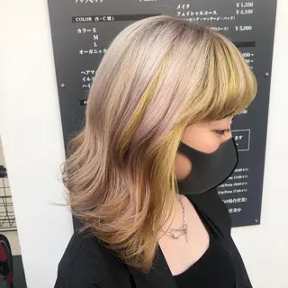 ミディアム カラー 大阪長居🌱野見山 卓也のヘアスタイル