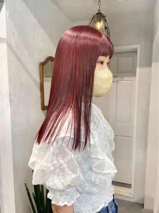 セミロング 髪質改善&艶カラー/ ほんだあみ (♡)のヘアスタイル