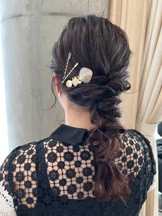 セミロング ヘアアレンジ サソウ ユリエ🥥のヘアスタイル