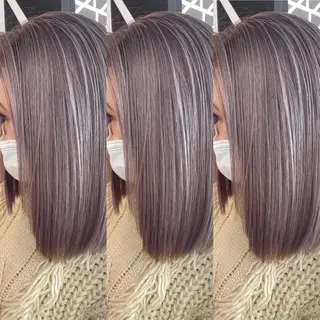 ミディアム カラー 💜ハイトーン💛 マジカルかいちゃんのヘアスタイル