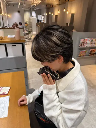 ショート カラー 石原圭悟 /ショート/艶カラーのヘアスタイル