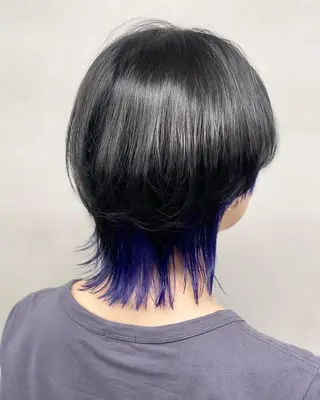 ミディアム カラー 柏 ウルフ/レイヤー 田中佐和🐺のヘアスタイル