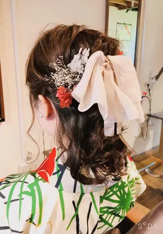 セミロング 公庄　グジョウ 　隆　　タカシのヘアスタイル