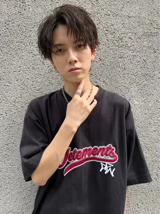 ミディアム パーマ メンズ 🔥メンズ特化🔥 藍斗のヘアスタイル