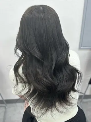 ロング カラー 韓国風暗髪ヘア🤍 🫧MIREIのヘアスタイル