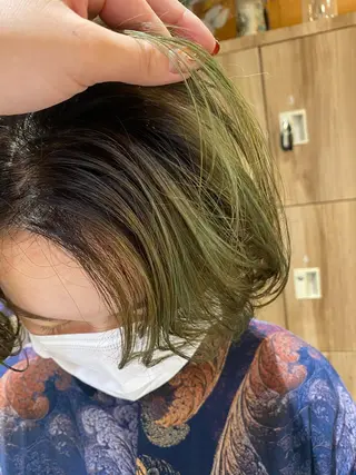 ミディアム カラー ヘアアレンジ パーマ指名No1 /namiのヘアスタイル