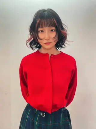 セミロング カラー K.Koji ショートボブ/ボブのヘアスタイル