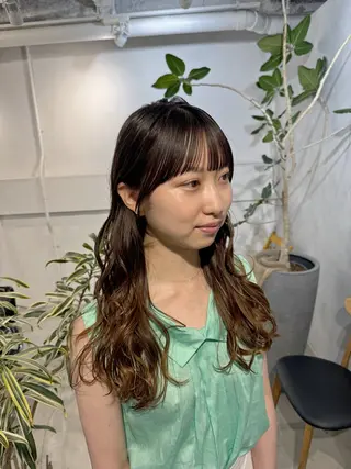セミロング 顔周りcut・ご相談 ＝新宿しずく🇰🇷のヘアスタイル