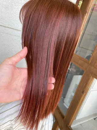 セミロング カラー レイヤーカット匠 イソザキノリユキのヘアスタイル