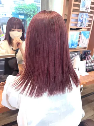 ミディアム カラー Lisa🪄似合わせ ／デザインカラーのヘアスタイル