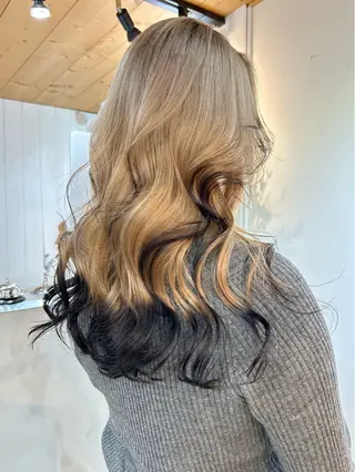 ロング カラー ヘアアレンジ 🧸艶々韓国ヘア 🧁mizunaのヘアスタイル