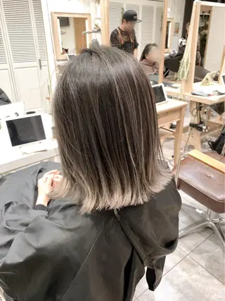 ミディアム カラー LUSTRE クロサワのヘアスタイル