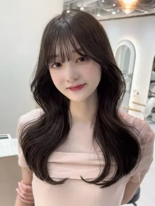 ロング カラー 👑人気韓国ヘア👑 髪質改善Zina真鍋のヘアスタイル