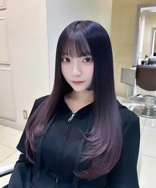 ロング 銀座♡透明感カラー/ 顔周りカットFukaのヘアスタイル