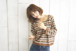 ミディアム THE DAY所属・AKI HASHIMOTOのヘアスタイル