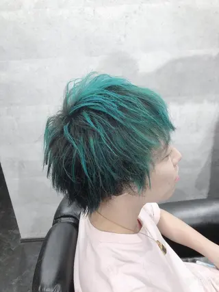 ミディアム カラー メンズ Bar Ber HouseLavie所属・中西 将斗のヘアスタイル