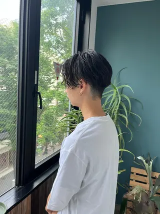 ショート パーマ 嶋田 裕太のヘアスタイル