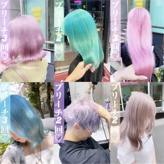 ミディアム 💛ムラ修正ブリーチ 💛YUUのヘアスタイル