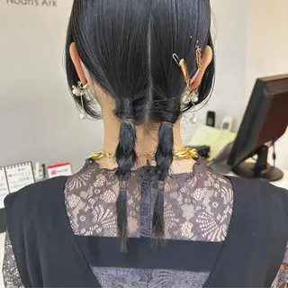 ミディアム カラー ヘアアレンジ マツエク・マツパ アイブロウ Noah's　Ark所属・透明感カラー🫧ヘア セット🫧松本菜月の眉毛・アイブロウイメージ