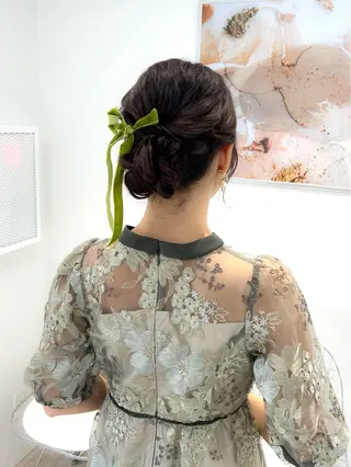 ロング ヘアアレンジ 卒業式ヘアセット🎀 ヘアアレンジのヘアスタイル