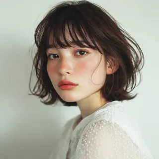 ミディアム 🌿デザイン縮毛矯正 &パーマ🌿小林真也のヘアスタイル