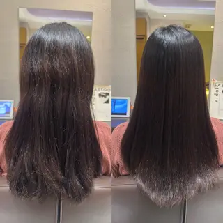 ロング 頭から整える美容師 松田のヘアスタイル