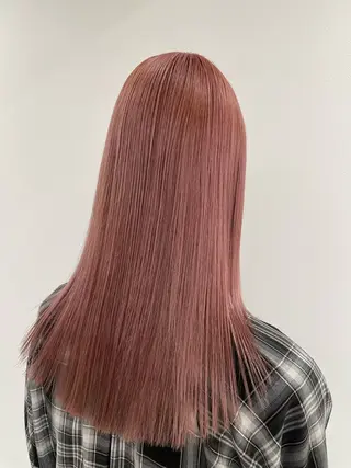 ロング カラー ブリーチ・縮毛矯正 三島佳音のヘアスタイル