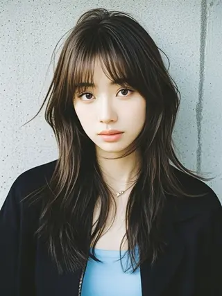 セミロング ウルフカット 811 大阪梅田 ウルフのヘアスタイル