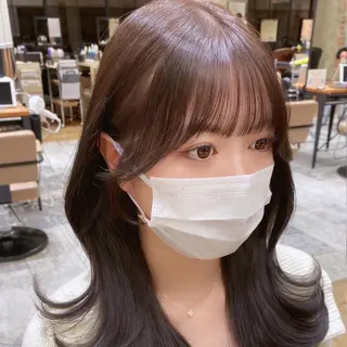 ミディアム カラー On所属・顔まわりカット🌟 くびれヘア/寺門遥輝のヘアスタイル