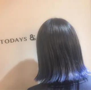 ミディアム カラー ホワイト&レイヤーカ ットエクステ長畠俊輔のヘアスタイル