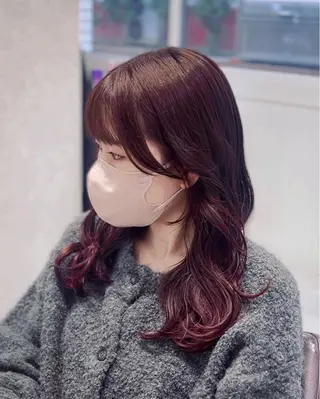 セミロング カラー suzuka/透明感 カラー 美髪縮毛矯正のヘアスタイル