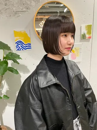 ミディアム カラー 大角  実希のヘアスタイル