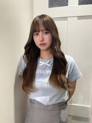 カラー AO所属・RISAKO 艶髪モテヘア🎀府中のヘアスタイル