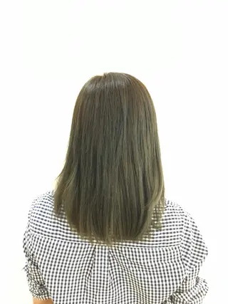 セミロング カラー デザインカラー/ 推しの配色　肥後のヘアスタイル