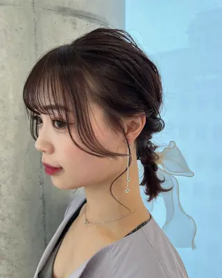 ミディアム サソウ ユリエ🥥のヘアスタイル