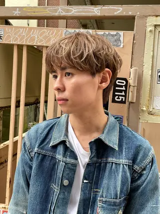 カラー パーマ メンズ 新宿/韓国ヘア/ 髪質改善ストレートのヘアスタイル