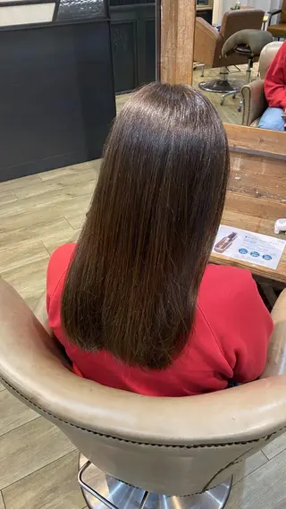 セミロング ツヤ感/透明感カラー /蟹江/harunaのヘアスタイル