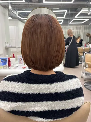 ショート リン🔔ボブ cut ベージュカラー🤎のヘアスタイル