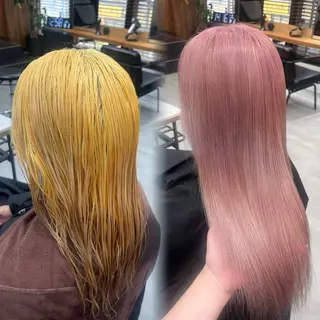 カラー RIO🩶NEXT/ エクステ/ハイトーンのヘアスタイル