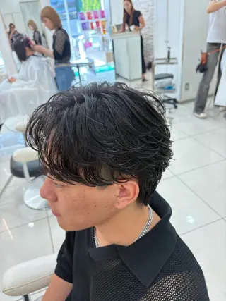 ショート パーマ メンズ 髪質改善/艶カラー/ メンズパーマ/鈴木のヘアスタイル