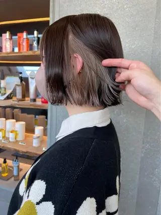ミディアム ダブルカラー /垣尾颯大のヘアスタイル