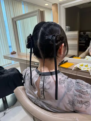 ミディアム ヘアアレンジ 韓国ヘアメイク🎀/ 縮毛矯正✨山本媛香のヘアスタイル