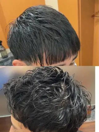 ショート パーマ メンズ カット指名No1漆原 聡のヘアスタイル